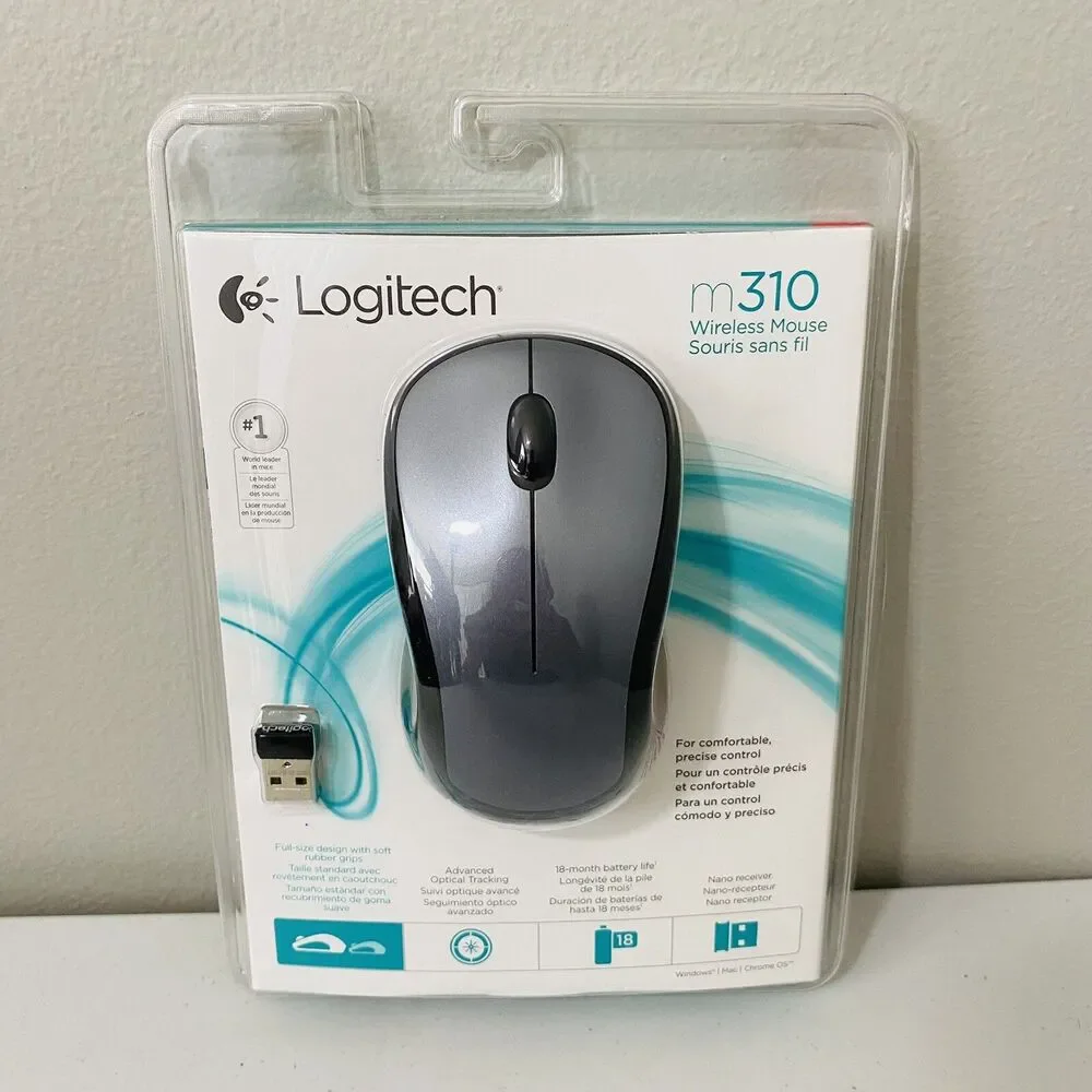 Logitech M310 1000 dpi 2.4Ghz USB Wireless Mouse 910-001675 Gray